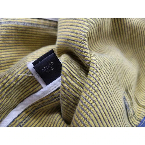 Marc Jacobs Jean Jacket Mens Blue Striped Button Pockets Collar Cotton 25" M - Picture 6 of 8